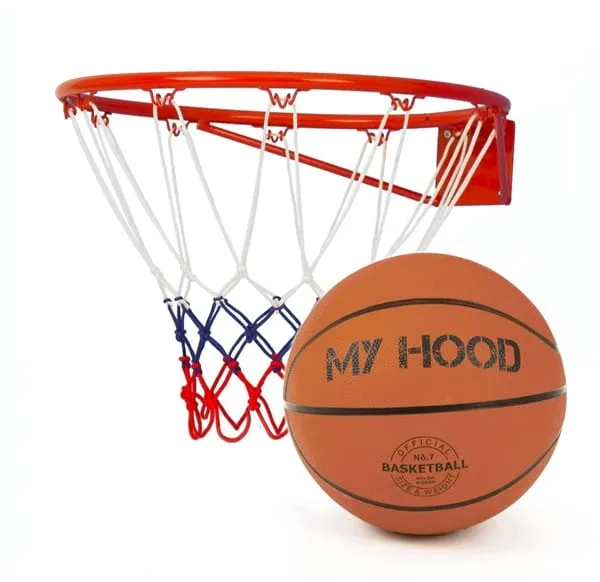 My Hood basketballkurv med ball